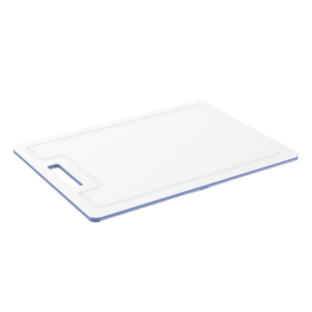 Rotho Caruba Cutting Board 34x25x0.9 cm White/Horizon Blue