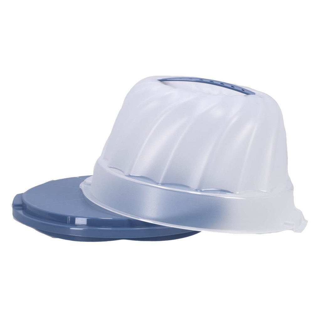 Rotho Gugelhupf Fresh Cake Box Bundt Horizon Blue/Transparent