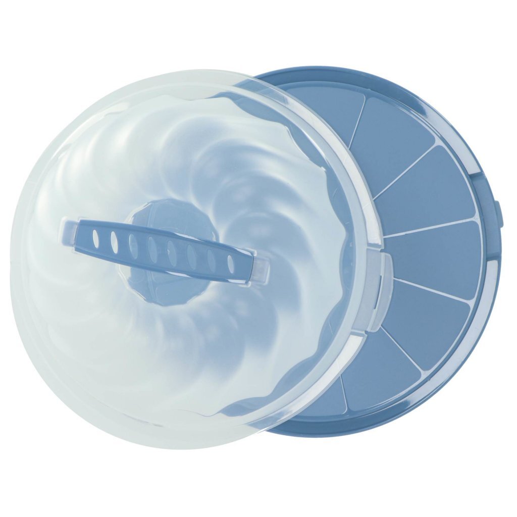 Rotho Gugelhupf Fresh Cake Box Bundt Horizon Blue/Transparent