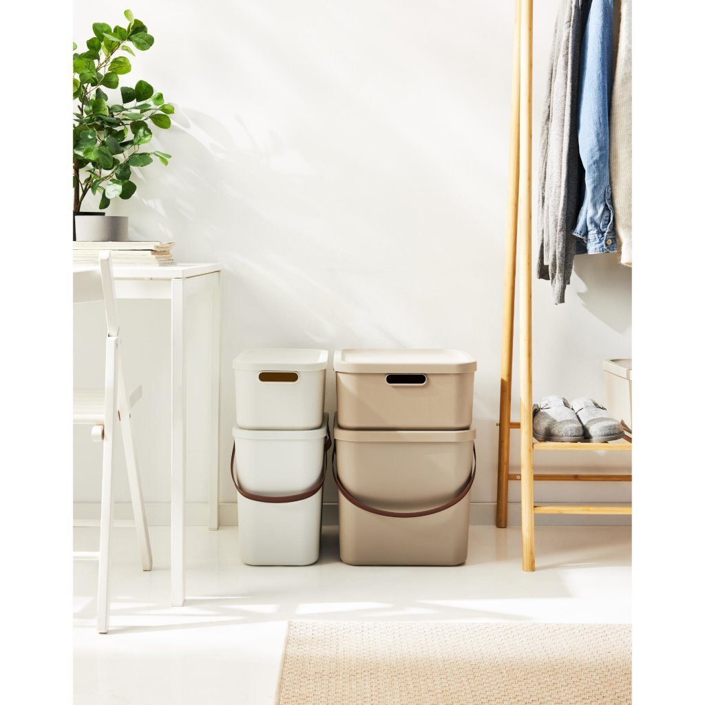 Rotho Albula Decorative Storage Box 20 L Cappuccino