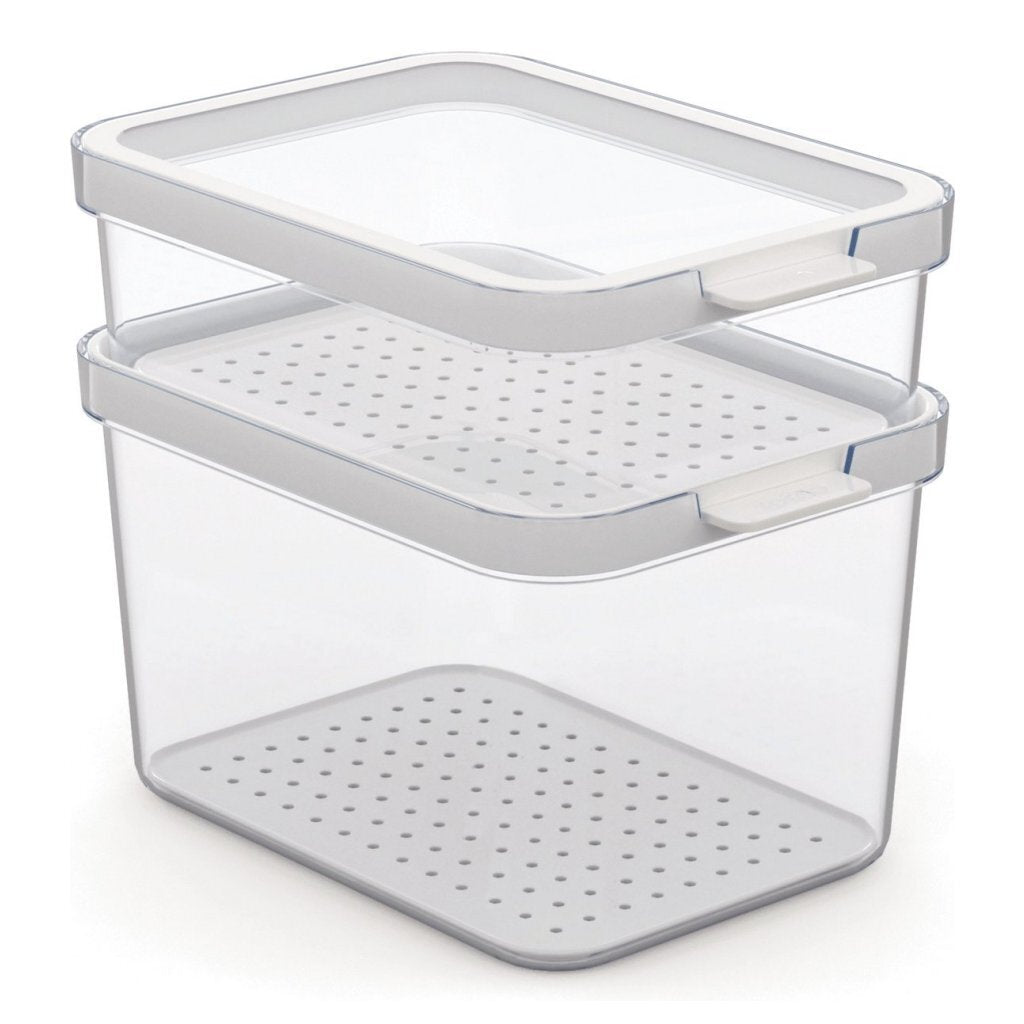 Rotho Cauma Refrigerator Organizer Set 1.2 L + 2.15 L Transparent