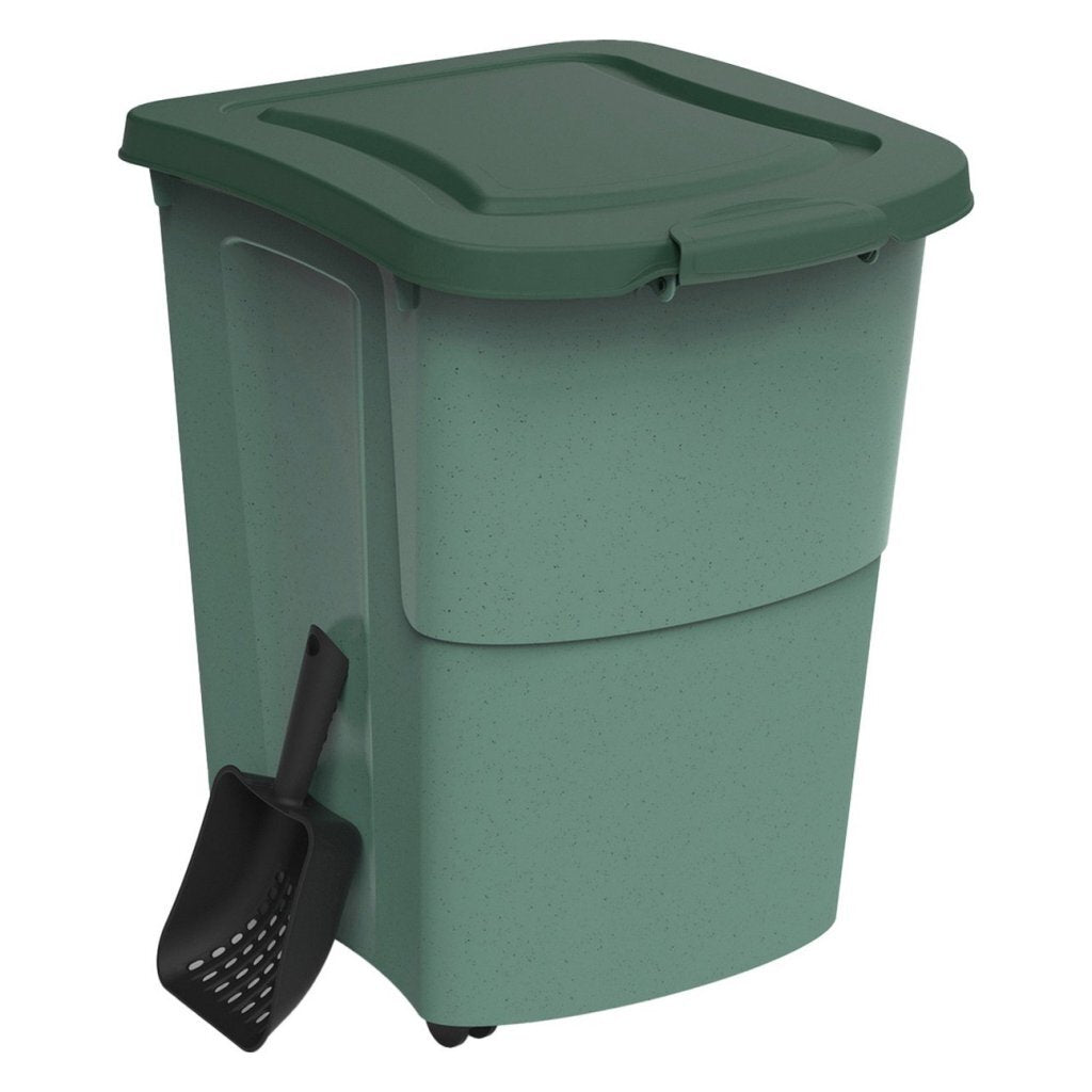 Rotho MyPet Food Container + Scoop 38 L Green - Pet Food Storage