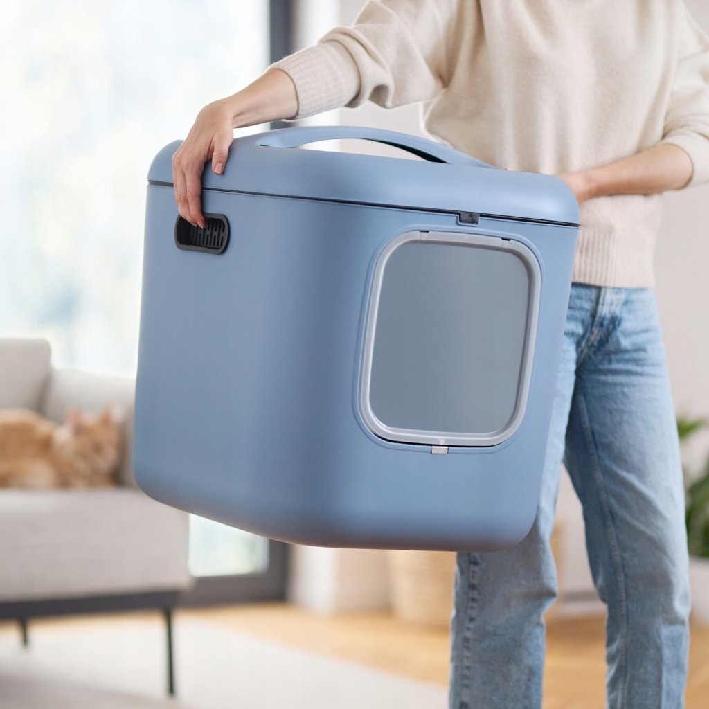 Rotho MyPet Biala XL Cat Litter Box Blue - 61.4 x 49.2 x 57.6 cm 61.4x49.2x57.6