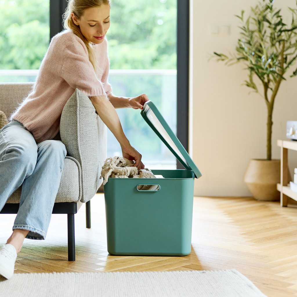 Rotho ALBULA Multibox 55 L Mistletoe Green 489x405x340 mm