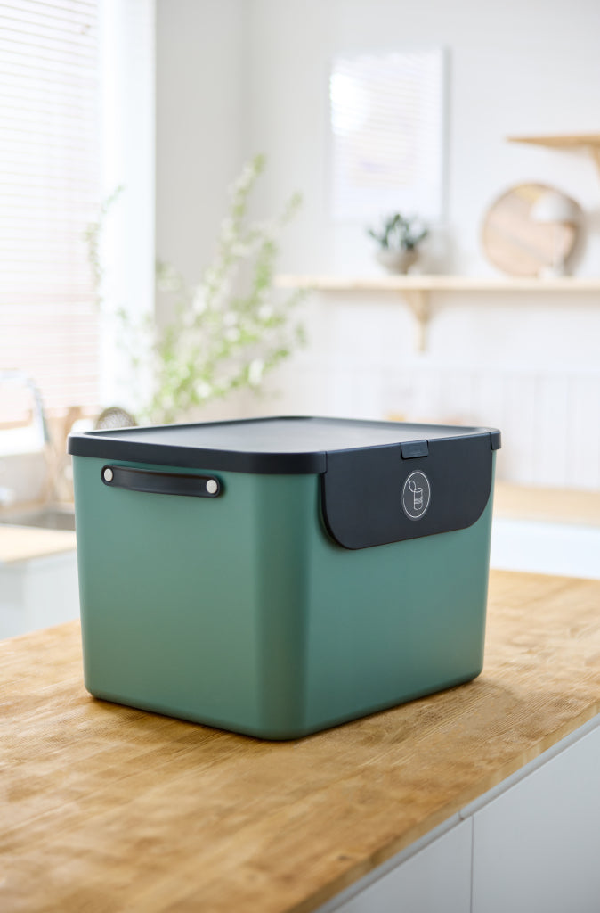 Rotho ALBULA Waste Separator 55 L Mistletoe Green 40.5x48.9x34 cm