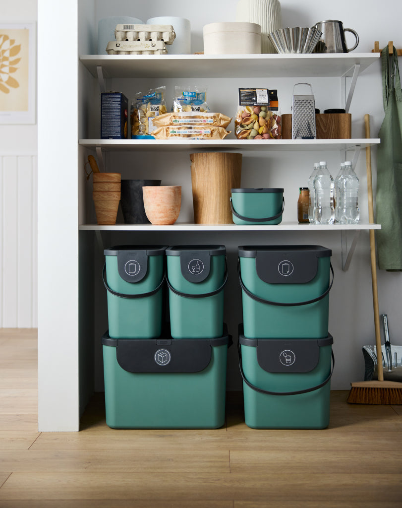 Rotho ALBULA Waste Separator 55 L Mistletoe Green 40.5x48.9x34 cm