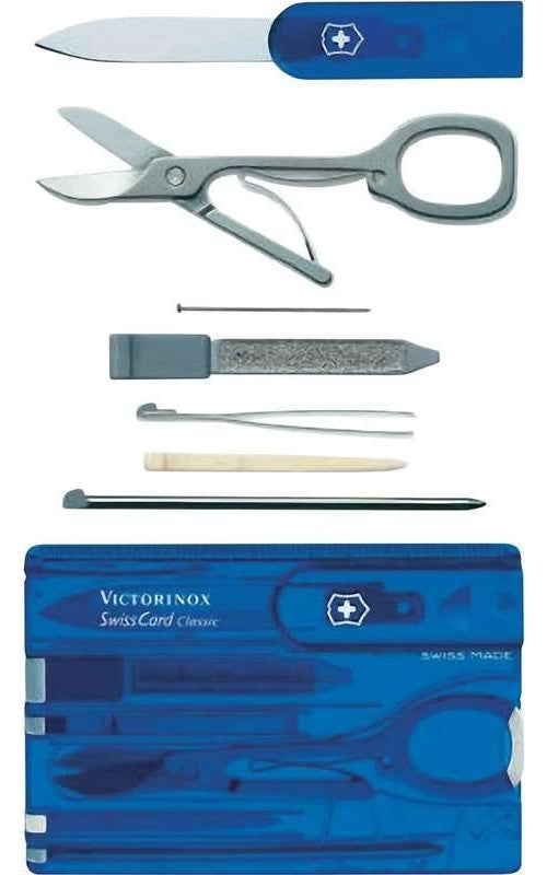 Victorinox SwissCard Classic Kosmetik- & Maniküre-Etui Blau - Transparent ABS Synthetik (0.7122.T2) afbeelding 1
