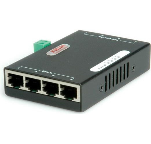 ROLINE Gigabit Ethernet PoE Injektor, 4 Ports (21.13.1198) afbeelding 1
