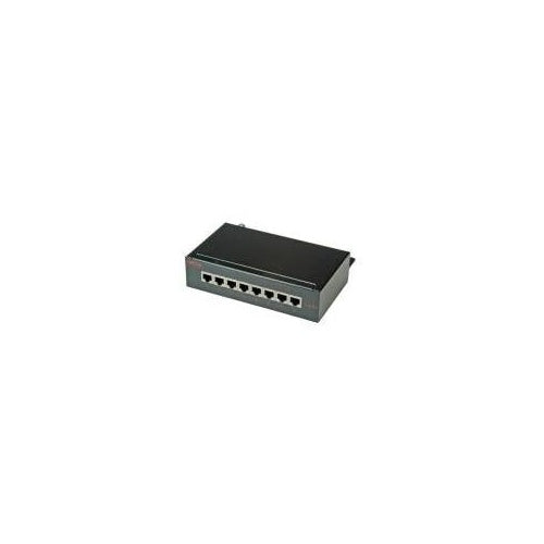 ROLINE Patchpanel, 8 Ports, Kat.5e, geschirmt, schwarz (26.11.0310) afbeelding 1