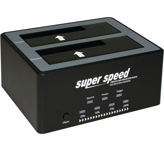 ROLINE - HDD-Dockingstation - Buchten: 2 - 6.4 cm, 8.9 cm (2.5", 3.5") - SATA 6Gb/s - 600 MBps - USB 2.0 - black (16.01.4122) afbeelding 1