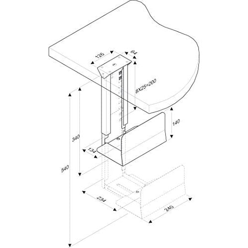 ROLINE Secomp CS-10 - Halterung für Systemeinheit - Schwarz (17.03.1127) afbeelding 2