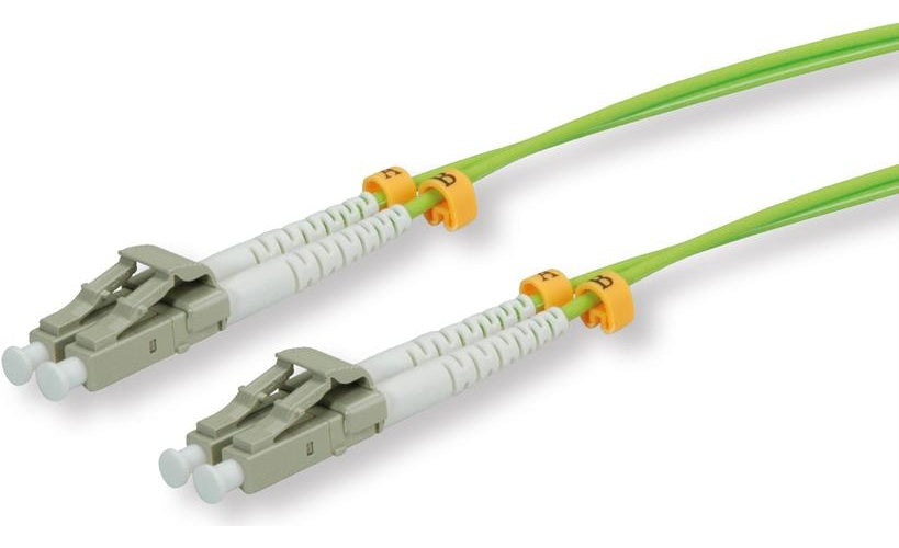 Roline - Patch-Kabel - LC Multi-Mode (M) bis LC Multi-Mode (M) - 10 m - Glasfaser - 50/125 Mikrometer - OM5 - halogenfrei - grün afbeelding 1