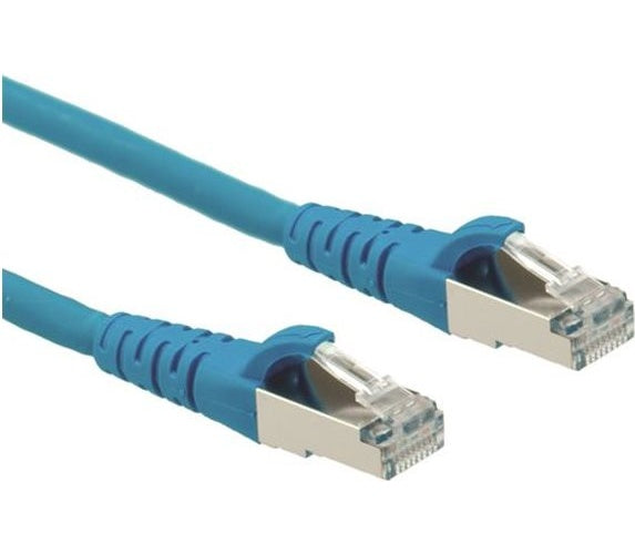 ROLINE - Patch-Kabel - RJ-45 (M) bis RJ-45 (M) - 10 m - SFTP, PiMF - CAT 6a - Blau (21.15.2847) afbeelding 1