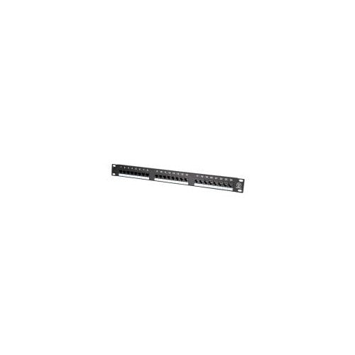VALUE Kat. 5e 48,30cm (19")-Patchpanel, 24P, ungeschirmt, schwarz (26.99.0349) afbeelding 1