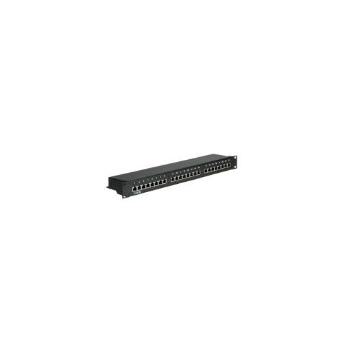 VALUE Kat. 5e 48,30cm (19")-Patchpanel, 24P, geschirmt, schwarz (26.99.0328) afbeelding 1