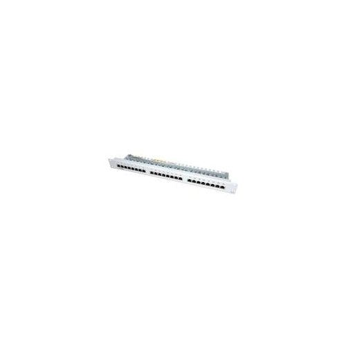 VALUE Kat. 5e 48,30cm (19")-Patchpanel, 24P, geschirmt, lichtgrau (26.99.0329) afbeelding 1