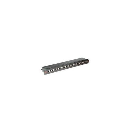 ROLINE Kat. 6 / Class E 48,30cm (19")-Patchpanel, 24P, geschirmt, schwarz (26.11.0361) afbeelding 1