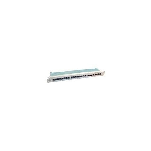 VALUE Kat.6 48,30cm (19")-Patchpanel, 24 P, geschirmt, grau (26.99.0354) afbeelding 1