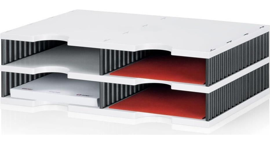 styrodoc duo Dateiablagebox Polystyrol Schwarz - Weiß (268-0202.09) afbeelding 1