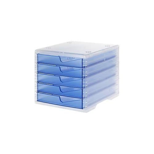 styro Schubladenbox styroswingbox light cornflower DIN C4 mit 5 Schubladen (275-8430.26224) afbeelding 1