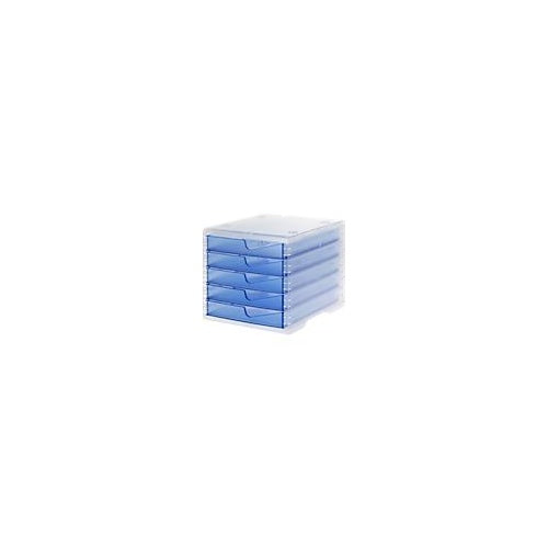 styro Schubladenbox styroswingbox light cornflower DIN C4 mit 5 Schubladen (275-8430.26224) afbeelding 2