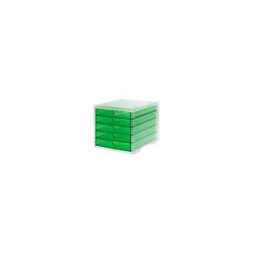 styro Schubladenbox styroswingbox light gecko DIN C4 mit 5 Schubladen (275-8430.25124) afbeelding 2