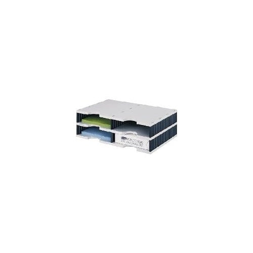 styrodoc duo Dateiablagebox Polystyrol Schwarz - Grau (268-0202.98) afbeelding 1