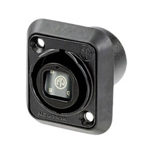 Neutrik opticalCON QUAD NO4FDW-A - Flächenbündiges Einlagestück - LC - schwarz verchromt afbeelding 1