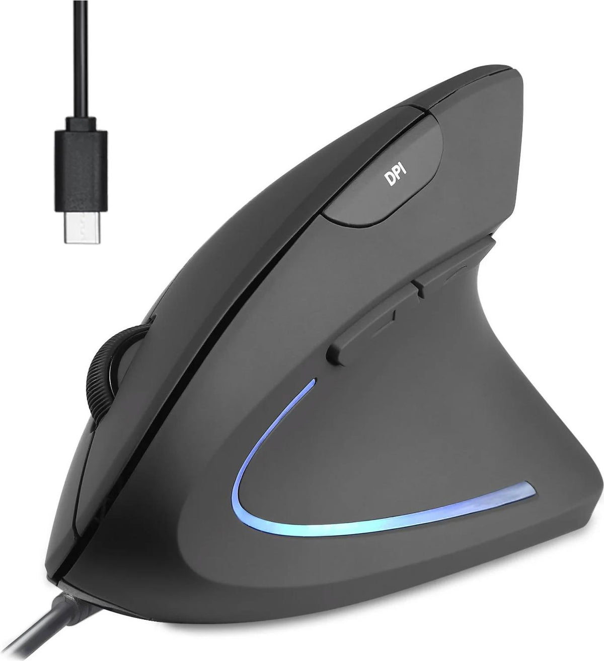 Perixx PERIMICE-513 C Vertical Ergonomic Mouse USB-C Right-Handed