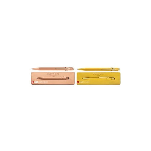 CARAN D'ACHE Druckkugelschreiber 849 Brut Rosé, roségold Strichstärke: M, Strichfarbe: schwarz, sechseckiger Schaft - 1 Stück (849.997) afbeelding 1