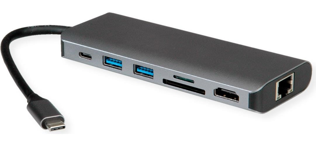 ROLINE USB4-C Dock HDMI+ GbE+2xA+ 1xTF/SD+1x C PD 8K30 - Digital/Daten - Digital/Display/Video - Netzwerk (12.02.1123) afbeelding 1
