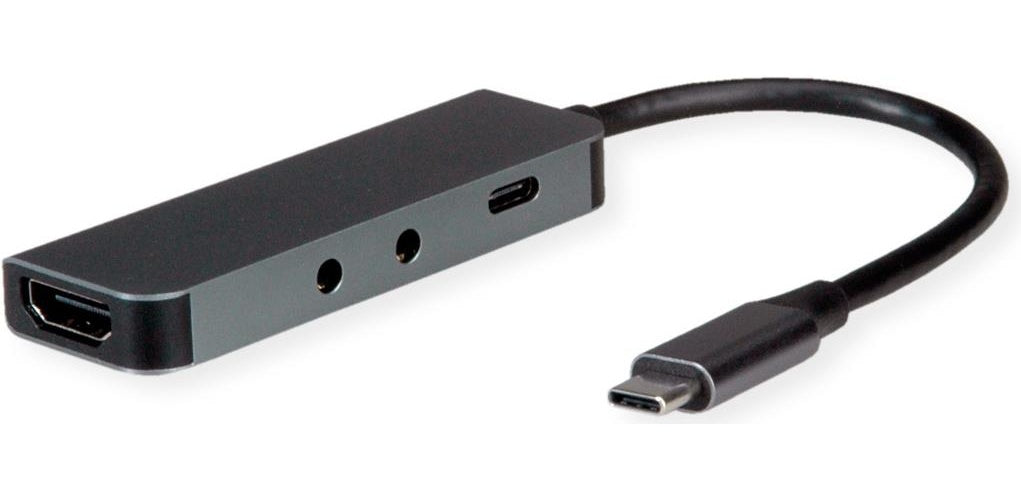 ROLINE USB-C Docking HDMI+TRRS+MIC+PD 4K60 100W - Audio/Multimedia - Digital/Daten - Digital/Display/Video (12.02.1125) afbeelding 1
