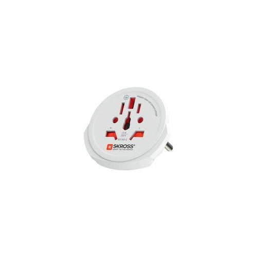 Skross 1.103165. Anschlussstecker-Typ: Universal, Buchsenstecker-Typ: Universal, Unviersalstecker-Anschlussarten: Typ B, Typ I (AU), Typ F, Typ G (VK). Breite: 65 mm, Tiefe: 61 mm, Höhe: 68 mm. Verpackungsbreite: 105 mm, Verpackungstiefe: 7 afbeelding 1