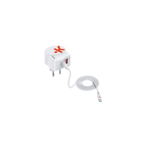 Skross Euro USB Charger AC65PD + USB-C cable USB-Ladegerät 65 W Innenbereich, Steckdose Ausgangsstrom (max.) 4.05 A Anzahl Ausgänge: 2 x USB 3.2 Gen 1 Buchse A (1302425) afbeelding 1
