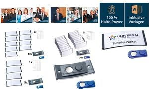 AVERY Zweckform Name Badges with Magnet 7.0 x 3.0 cm POL30MA02-10DR
