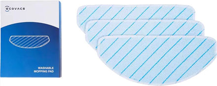 Ecovacs - Washable/Reusable Microfiber Cleaning Cloths for T8 and T9 Family - 3-Pack - D-CC03-2115
