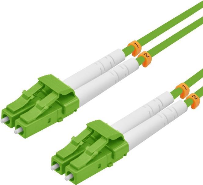 Herweck Helos LWL - Patch-Kabel - LC Multi-Mode (M) zu LC Multi-Mode (M) - 20,0m - Glasfaser - Duplex - 50/125 Mikrometer - OM5 - hellgrün (187475)