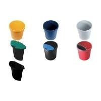 helit Large Wastepaper Basket, 30 Liters, Yellow, Round, with Handle Rim (H6106118)