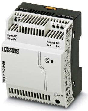 Phoenix Contact STEP-PS/ 1AC/12DC/5 - Power Supply - 100-240 V - Black - White - -25 to 70 °C - -40 to 85 °C