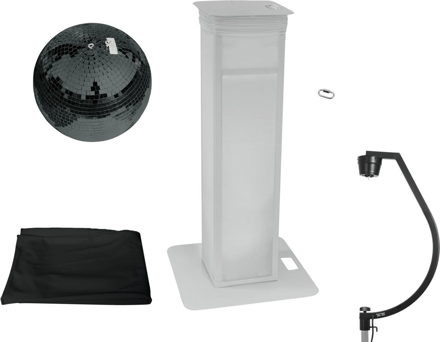 EUROLITE Set Mirror Ball 50 cm Black with Stage Stand + Cover (20000717)