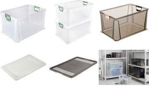 keeeper Storage Box Luis, 64 L, Grey-Transparent, Stackable, 1 Piece