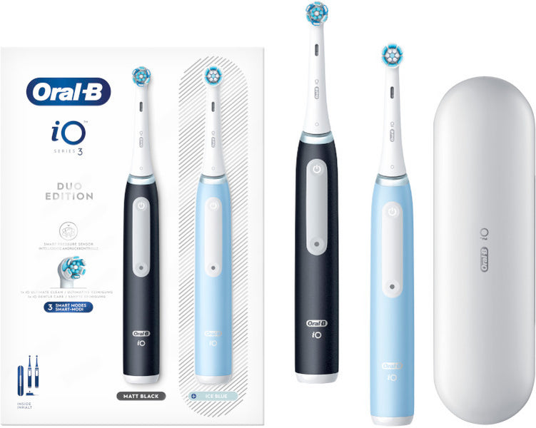 Oral-B redationszahnbürste iO Series 3n Matt Black/Ice Blue - Oral-B redationszahnbürste iO Series 3n Matt Black/Ice BlueZahnbürsten-Art: redationszahnbürste - Stromversorgung: Akkubetrieb - Reinigungsmodi: Whitening - Tägliche Reinigung -