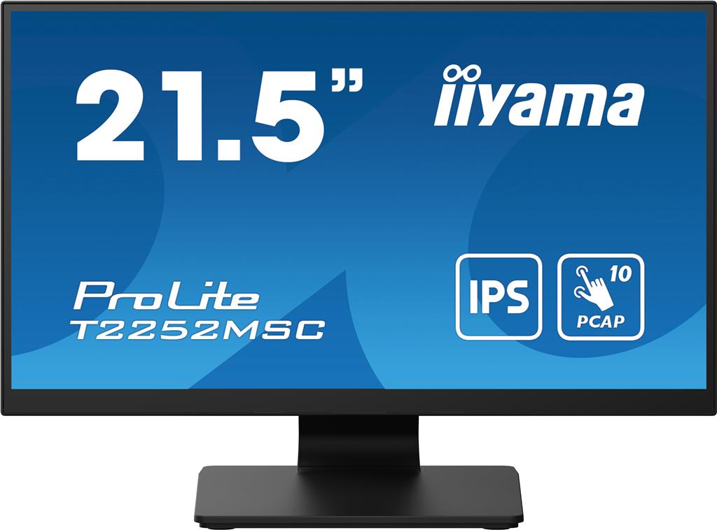Iiyama ProLite T2252MSC-B2 - LED Monitor - 54.5 cm (21.5") - Touch - 1920 x 1080 Pixel - FHD - HDMI [Energy Class C]