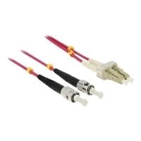 DeLOCK Network Cable LC Multi-Mode to ST Multi-Mode 10 m OM4 Halogen-Free Violet (84868)