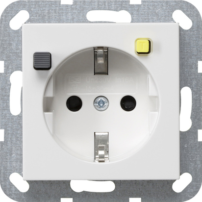 GIRA Socket Type F 16A 230V White - Operating Temperature -25 to 40 °C (2677 03)