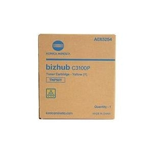 Konica Minolta TNP-50Y Yellow Toner Cartridge 5000 Pages A0X5254