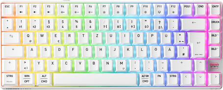 Cherry K33 Compact Wireless Gaming Keyboard QWERTZ DE Layout White 75% G8D-24030PAADE-0