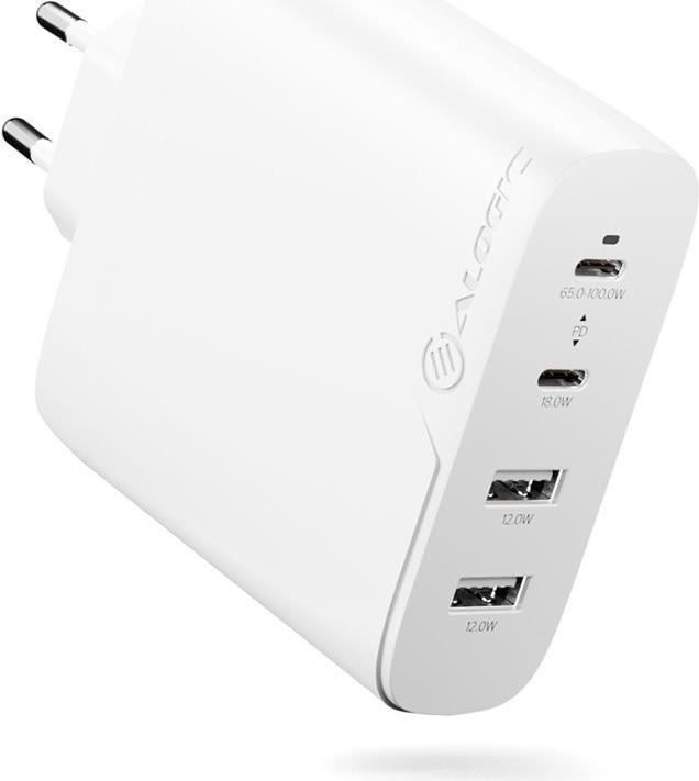 Alogic Ladegerät 100W 4 Port (2x USB-C, 2 x USB 3.0 A) white (WCG4X100-EU)