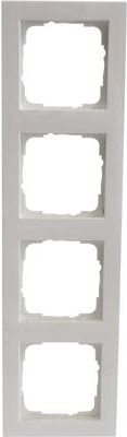 GIRA E2 Cover Frame 4-Gang Pure White Glossy (021429)