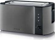SEVERIN AT 9341 Dark Inox Long Slot Toaster - 2700 W - Black - Blue